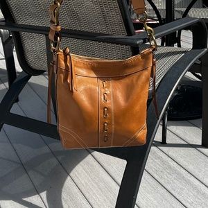 Authentic Distressed Leather Coach Bag